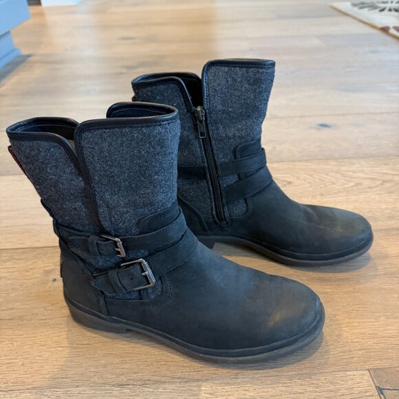 UGG Simmons Black Boot Size 7.5 - Picture 2 of 9